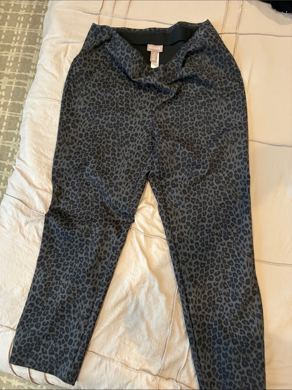 Cherokee Black & Charcoal Leopard-Print Leggings